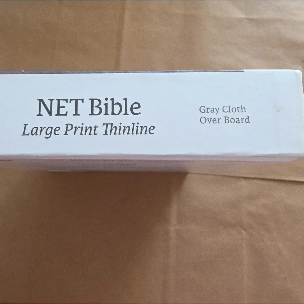 Net Bible Thinline Large Print Cloth over Board Gray BRAND NEW in Shrink Wrap!!!